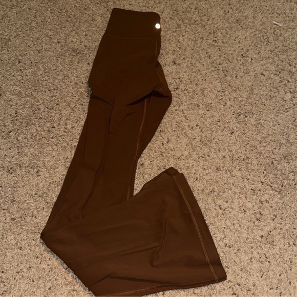 lululemon groove pants high rise split hem roasted brown - Picture 3 of 3
